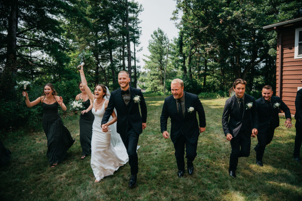 Candid wedding couple moment in Madison, WI