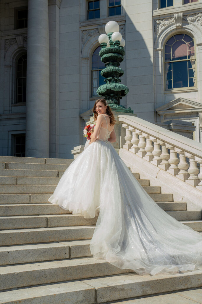 Romantic wedding couple photography in Wisconsin.