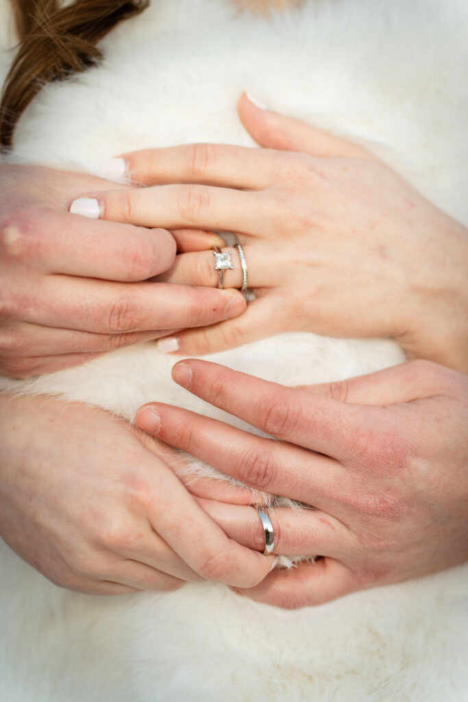 Close-up of wedding rings