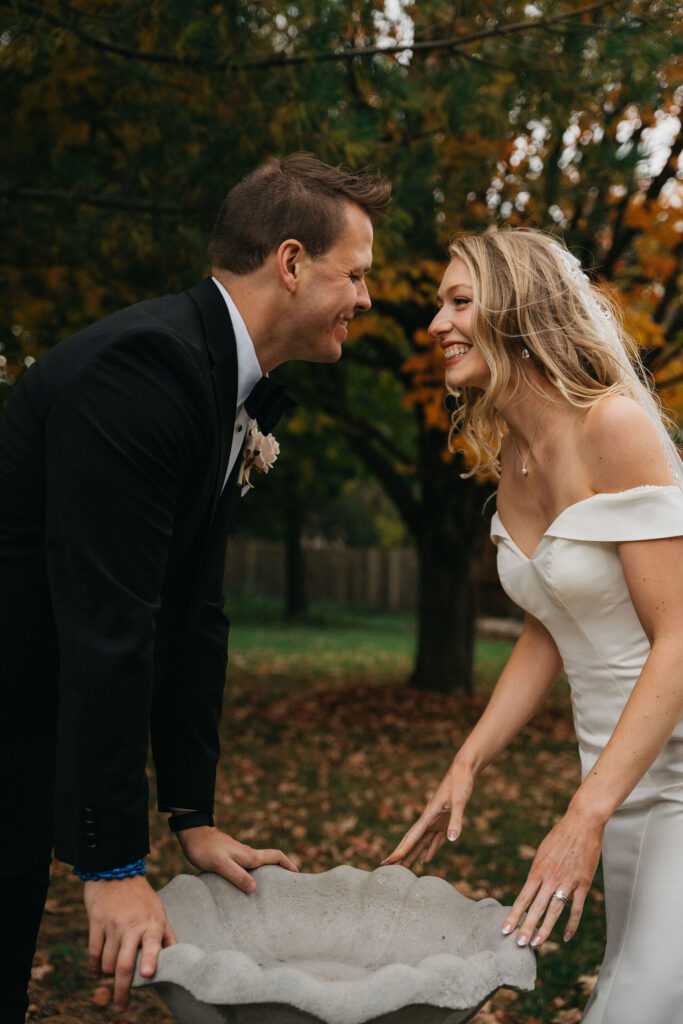 Romantic wedding couple photography in Wisconsin.