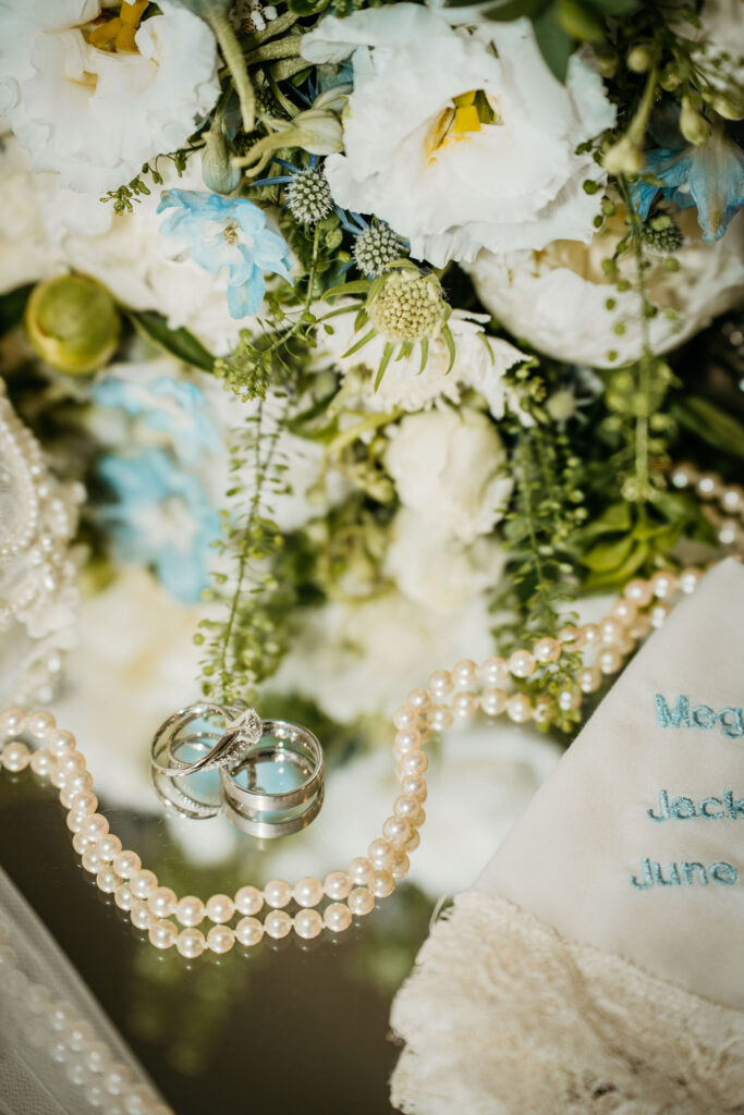 Close-up shot of wedding rings