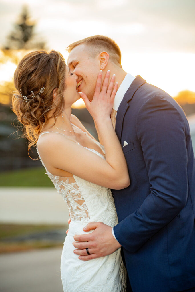 Bride and groom portrait in Milwaukee